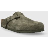 Birkenstock Natikače od brušene kože Boston za žene, boja: zelena | shoptok.hr