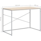  Stol za računalo bijeli i hrast 110x60x70 cm konstruirano drvo | shoptok.hr