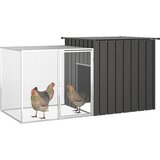  Kavez za kokoši antracit 200 x 91 x 100 cm pocinčani čelik | shoptok.hr