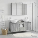  Set ormarića za kupaonicu 4 kom. Siva Sonoma Konstruirano drvo | shoptok.hr