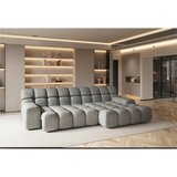 Welnova SEDEŽNA GARNITURA, tkanina srebrne barve | Shoptok.si