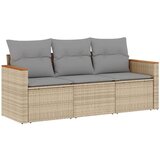  3-dijelni set vrtnih sofa s jastucima bež od poliratana | shoptok.hr