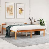 vidaXL Krevet za starije osobe voštano smeđi 160 x 200 cm od borovine | shoptok.hr