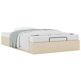 vidaXL Otomanski okvir kreveta bez madraca krem 120x190 cm od tkanine | shoptok.hr