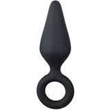 EasyToys - Anal Collection Crni analni čep sa prstenom - mali