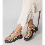  Golden platform sandals with closed toe line Kolla | ePonuda.com