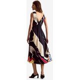 Desigual Haljina žuta / crvena / crna / bijela | shoptok.hr