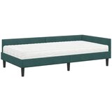  Kutni krevetni okvir s madracem 2 kom. Tamnozelena 100 x 200 cm | Shoptok.si