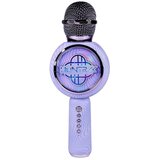 KPop Demon Hunters Popsing LED brezžični karaoke mikrofon Huntrix vijolične barve za PC & mobilne telefone OTL Cene