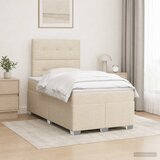  Boxspring krevet s madracem Krem 120 x 190 cm Tkanina | shoptok.hr