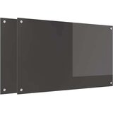 vidaXL Zaščita za kuhinjo 2 pcs Temno siva 100 x 60 cm kaljeno steklo | Shoptok.si