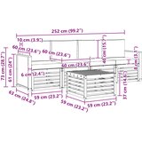  Set vanjskih sofa 5 kom. Prirodna i krem Čvrsto drvo akacije Smeđa | shoptok.hr