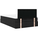  Otomanski krevet s madracem&LED crni 120x200cm baršunasti | shoptok.hr