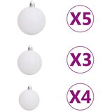  Umjetno božićno drvce 150 LED sa šarkama i kuglicama 120 cm | shoptok.hr