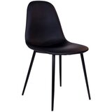 House Nordic Komplet 2 črnih stolov s črnimi nogami Stockholm | Shoptok.si