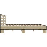 Okvir za krevet boja hrasta 200x200cm konstruirano drvo i metal | shoptok.hr
