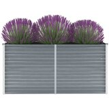  Povišena vrtna sadilica od pocinčanog čelika 160x40x77 cm siva | Eponuda.ba