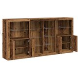  Stranski kabinet z LED lučmi Stari les 202x37x100 cm Izdelan iz lesa, Stranski kabinet z LED lučmi Stari les 60.5x37x100 cm, Stranski kabinet z LED lučmi Stari les 41x37x100 cm | Shoptok.si