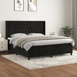 vidaXL Krevet s oprugama i madracem crni 160x200 cm baršunasti Cijene