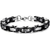 IZMAEL Narukvica AL-29854 - Crna / Srebrna / 18cm | shoptok.hr
