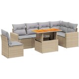 vidaXL 7-dijelni set vrtnih sofa od poliratana s jastucima bež | shoptok.hr