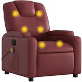 Maison Chic masažni naslanjač - Relax naslanjač vinsko rdeče umetno usnje, (22134349) | Shoptok.si