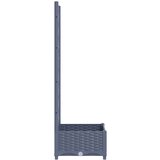  Cvetlično korito z oporno mrežo temno sivo 40x40x121,5 cm PP, (20606743) | Shoptok.si
