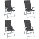  Jastuci za stolice 4 kom prošarano antracit 120x50x4cm tkanina | shoptok.hr