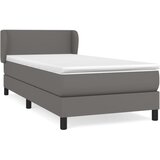  s oprugama i madracem sivi 100x200 cm od umjetne kože | shoptok.hr