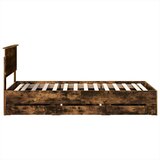  Okvir za krevet s ladicama Dimljeni hrast 100 x 200 cm - Dimljeni hrast 100 x 200 cm | shoptok.hr