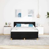 Box spring krevet s madracem Crna 190 x 140 cm Poliester | shoptok.hr