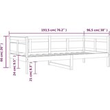  Dnevni ležaj od masivne borovine 90 x 190 cm | shoptok.hr