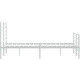 vidaXL Kovinski posteljni okvir z vzglavjem in vznožjem bel 120x200 cm | Shoptok.si