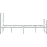 vidaXL Metalni okvir kreveta uzglavlje i podnožje bijeli 120x200 cm | shoptok.hr