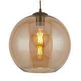 Searchlight Balls 1 viseča svetilka s svetlobno kupolo, starinska medenina, jantarna, steklo, E27, (22101054) | Shoptok.si