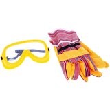  Dječji veliki set - motornih pila, rukavice, naočale i kaciga - zeleno/žuta | Shoptok.si