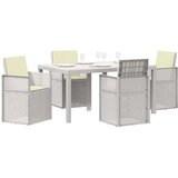  Vrtni set za objed s jastukom 5 pcs Bijela i krem PP | shoptok.hr