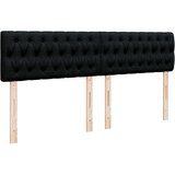 vidaXL Otomanski posteljni okvir z vzmetnico črn 180x200 cm blago | Shoptok.si