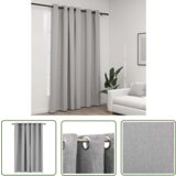  The Living Store Zatemnitvena zavesa z obročki videz platna siva 290x245 cm - Zavesa, (21744130) | Shoptok.si