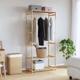 vidaXL Stalak za odjeću s policama 80x40x175 cm od bambusa | shoptok.hr