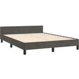  Posteljni okvir z vzglavjem temno siv 140x190 cm žamet, (20788541) | Shoptok.si