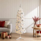  Umjetno vitko božićno drvce 300 LED lampica Topla bijela | shoptok.hr