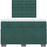 Box spring krevet s madracem tamnozeleni 120x200 cm baršunasti | shoptok.hr