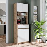 Hanah home 2738 višenamenski ormarić s policama 60 × 180 × 42 cm, atlantski bor/bela Cene