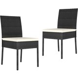Maison Chic Vrtni jedilni stoli - Stol za vrt 2 kosa poli ratan črne barve JS288, (21878007) | Shoptok.si