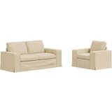 SOFA 2 pcs Krema - Krema 1 sjedalo +2 sjedala (140 cm) | shoptok.hr