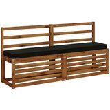  Jastučići za klupe - 2 dijela VUGHT 2 pcs 100% poliester Crna | shoptok.hr