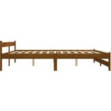  Posteljni okvir medeno rjav iz trdne borovine 200x200 cm, (20648593) | Shoptok.si