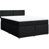 Maison Chic Box spring posteljni - Vzmetna postelja z vzmetnico črn 140x190 cm blago SL5410, (21886845) | Shoptok.si