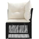  Kutna sofa Crna poliratan - Crna Kutna sofa | shoptok.hr